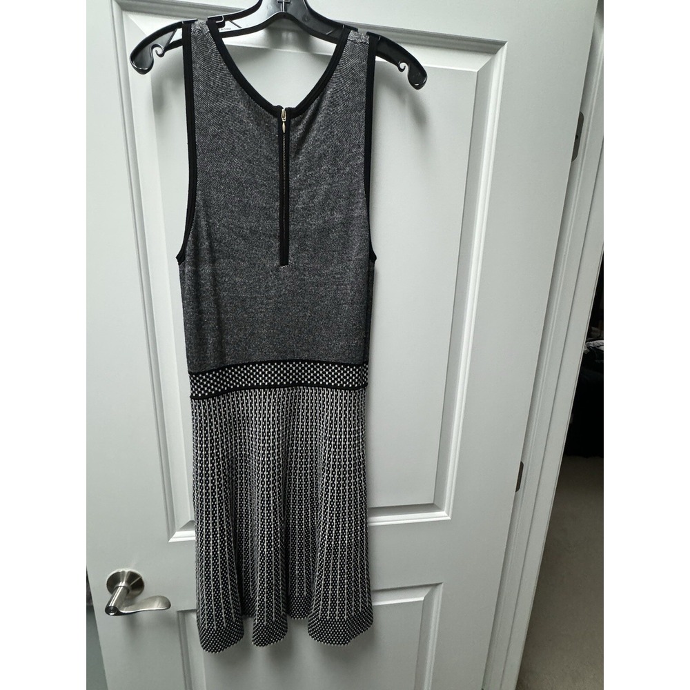 41Hawthorn Sweater Dress Women's XLP Petite Sleeveless Black White Knit‎ Stretch - Picture 6 of 12